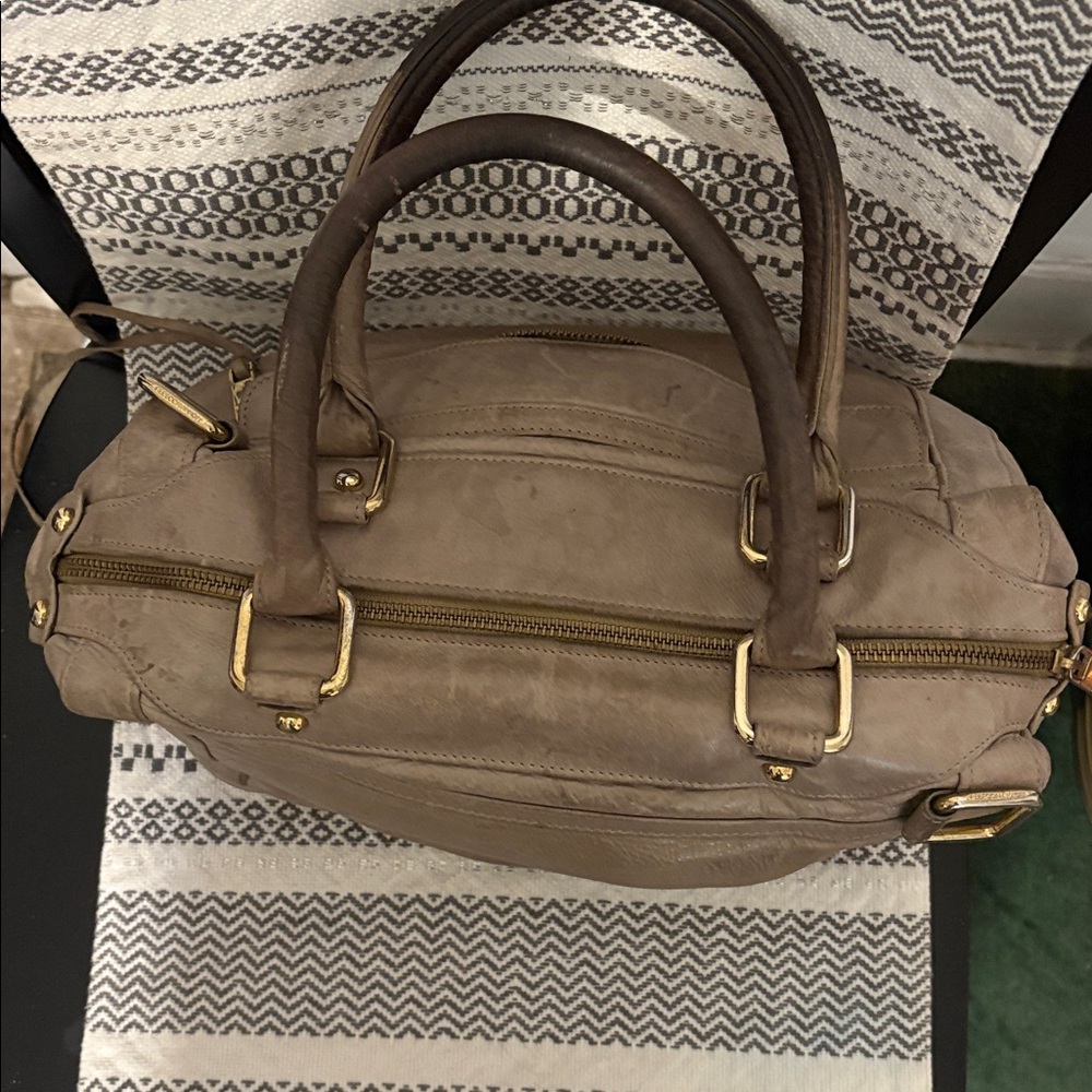 Rebecca Minkoff Black and Cream Floral-Print Shoulder Bag